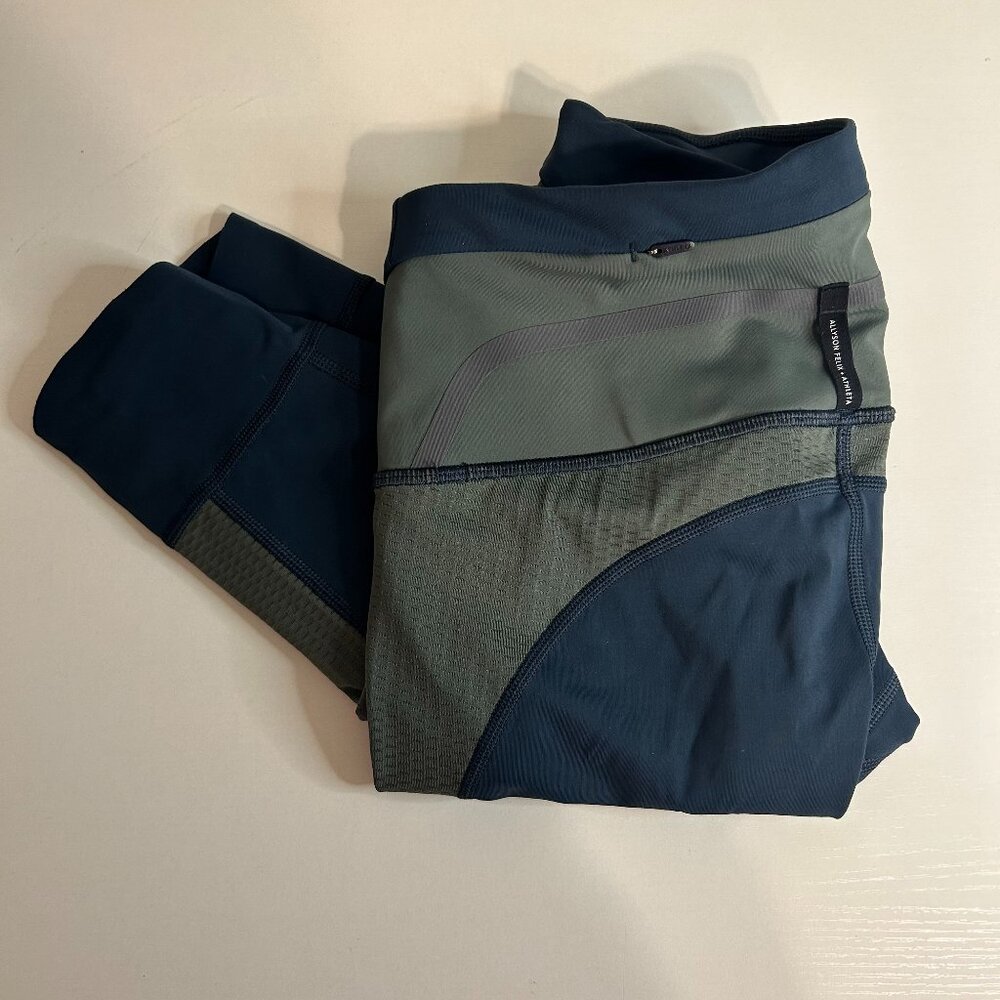 Athleta Allyson Felix Workout‎ Leggings, Blue/Green XS